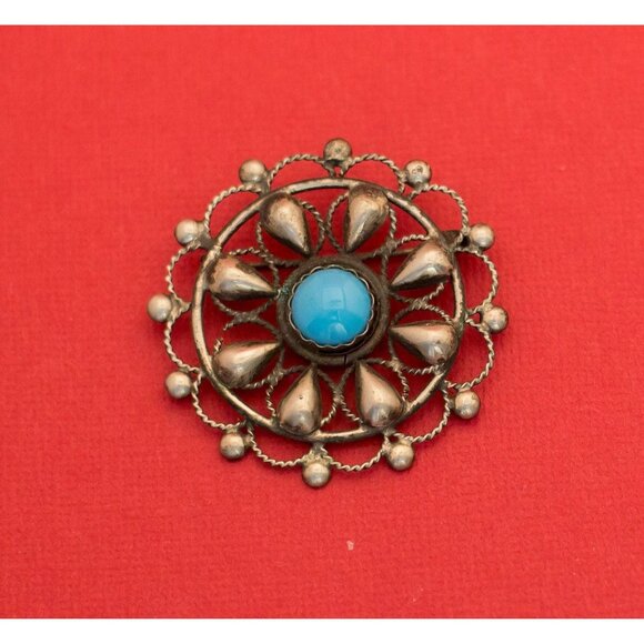 Vintage Floral South Western Brooch - F9 - Picture 1 of 2